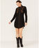 Roper Women's Western Embroidered Shirt Dress, Black, hi-res