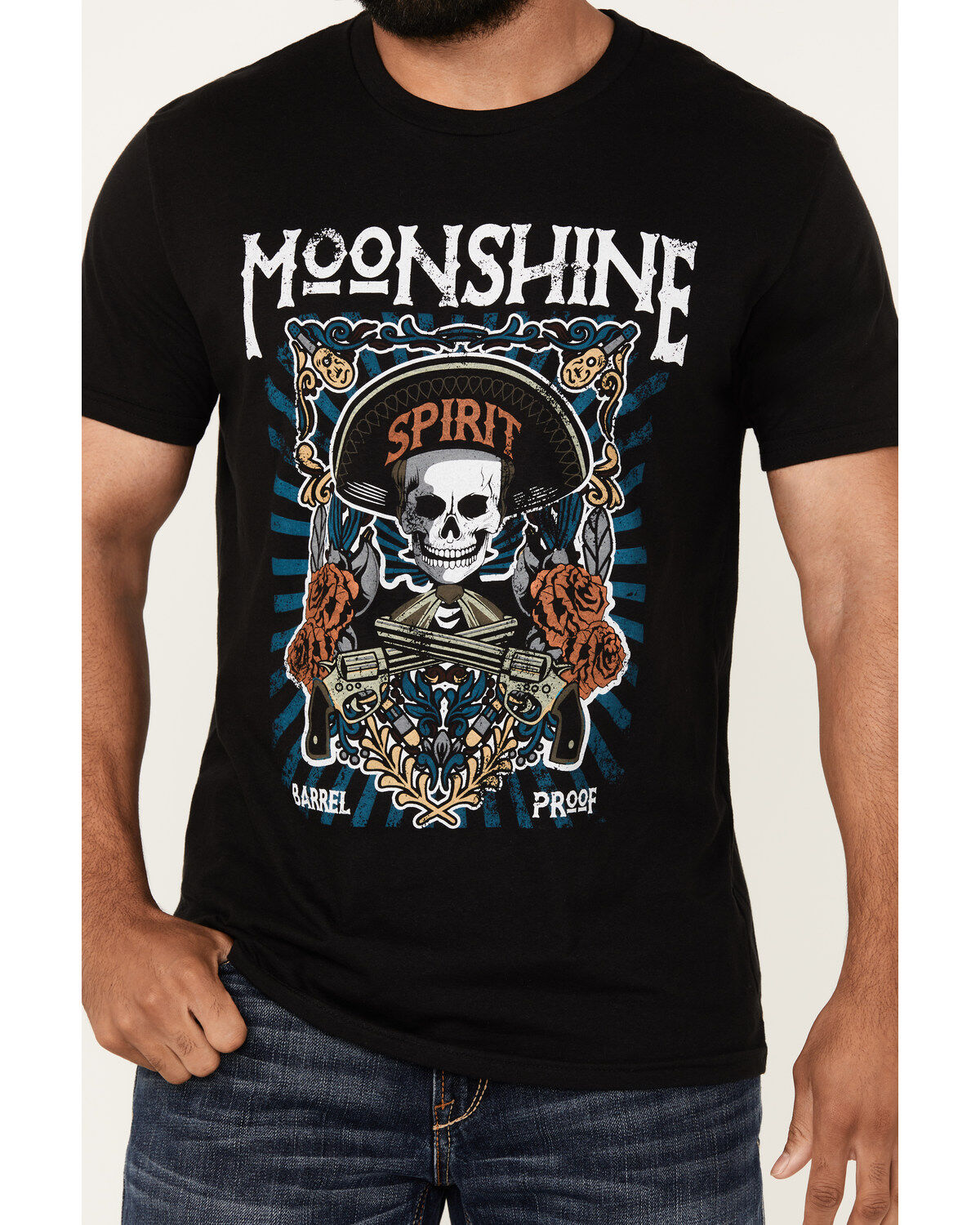 Image #3 - Moonshine Spirit Men's Barrel Short Sleeve Graphic T-Shirt, Black, hi-res