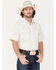 Gibson Men's Geo Fun Geo Print Snap Western Shirt , Cream, hi-res