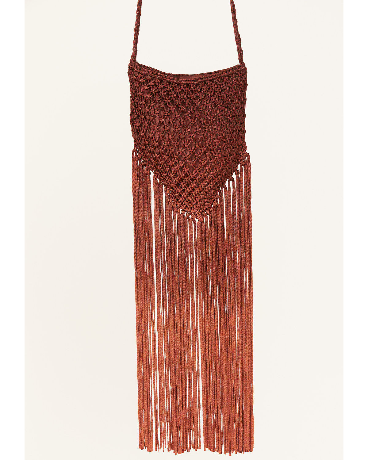 Image #3 - Idyllwind Women's Sevilla Macrame Crossbody Bag, Maroon, hi-res