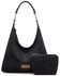Image #1 - Wrangler Women's Floral Tooled Hobo Bag with Pouch, Black, hi-res