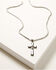 Image #2 - Cody James Men's Ornate Cross Necklace, Silver, hi-res