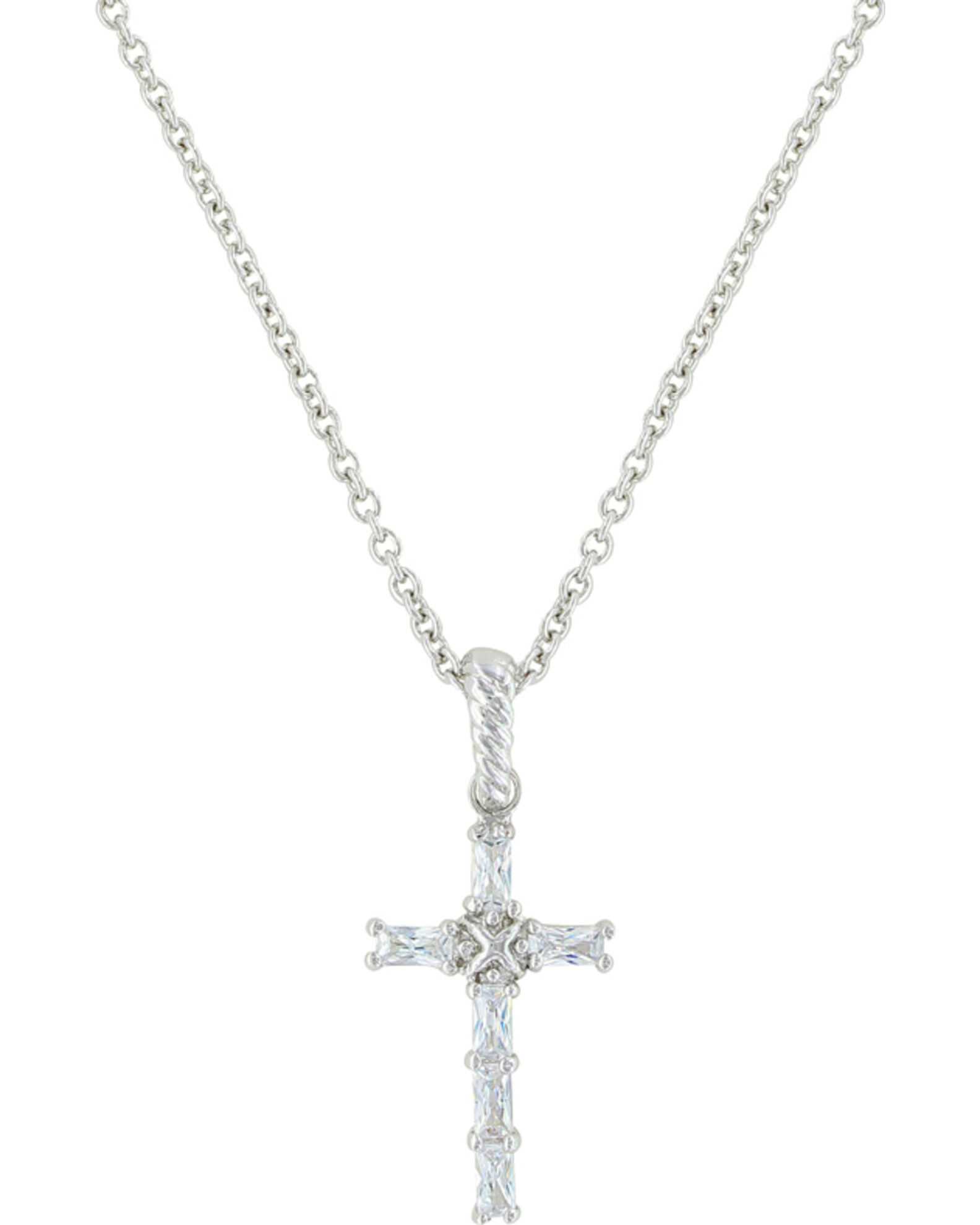 Image #1 - Montana Silversmiths Women's Acadian Cross Necklace, Silver, hi-res