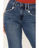 Image #2 - Rock & Roll Denim Women's Medium Wash High Rise Trouser Flare Jeans, Blue, hi-res