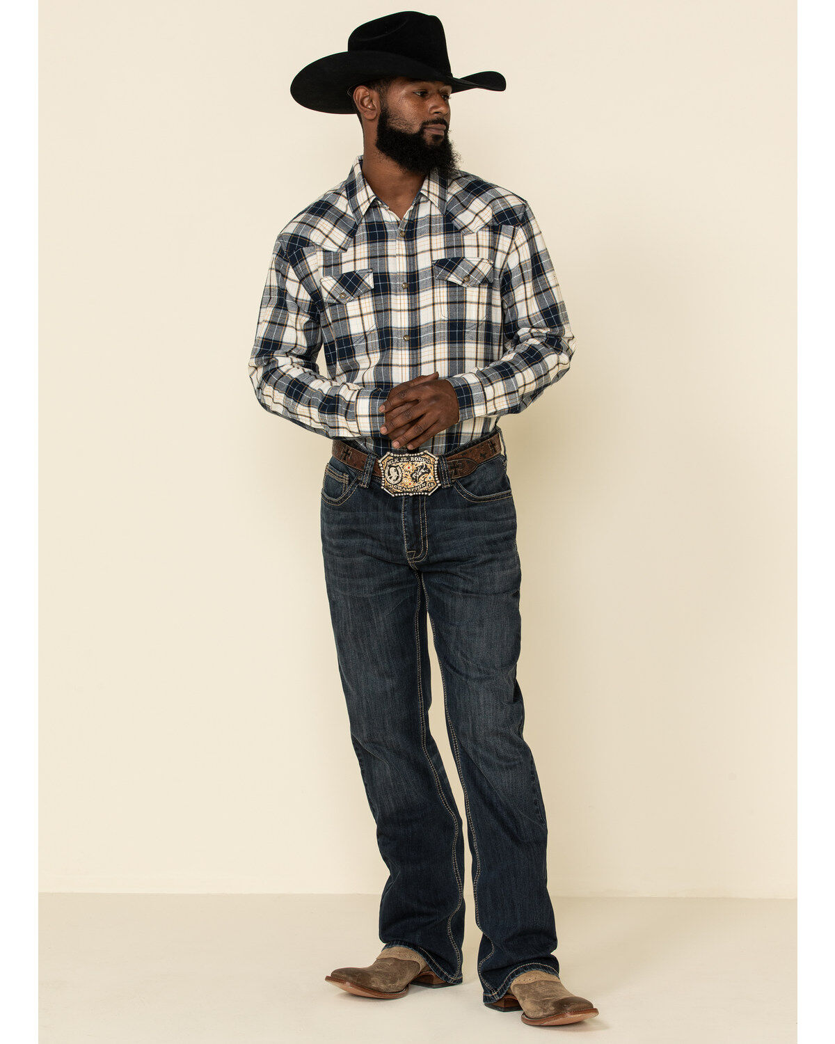 Image #2 - Cody James Men's Pinhurst Plaid Long Sleeve Western Flannel Shirt , , hi-res