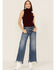 Saints & Hearts Women's Turtleneck Sweater Tank Top, Wine, hi-res