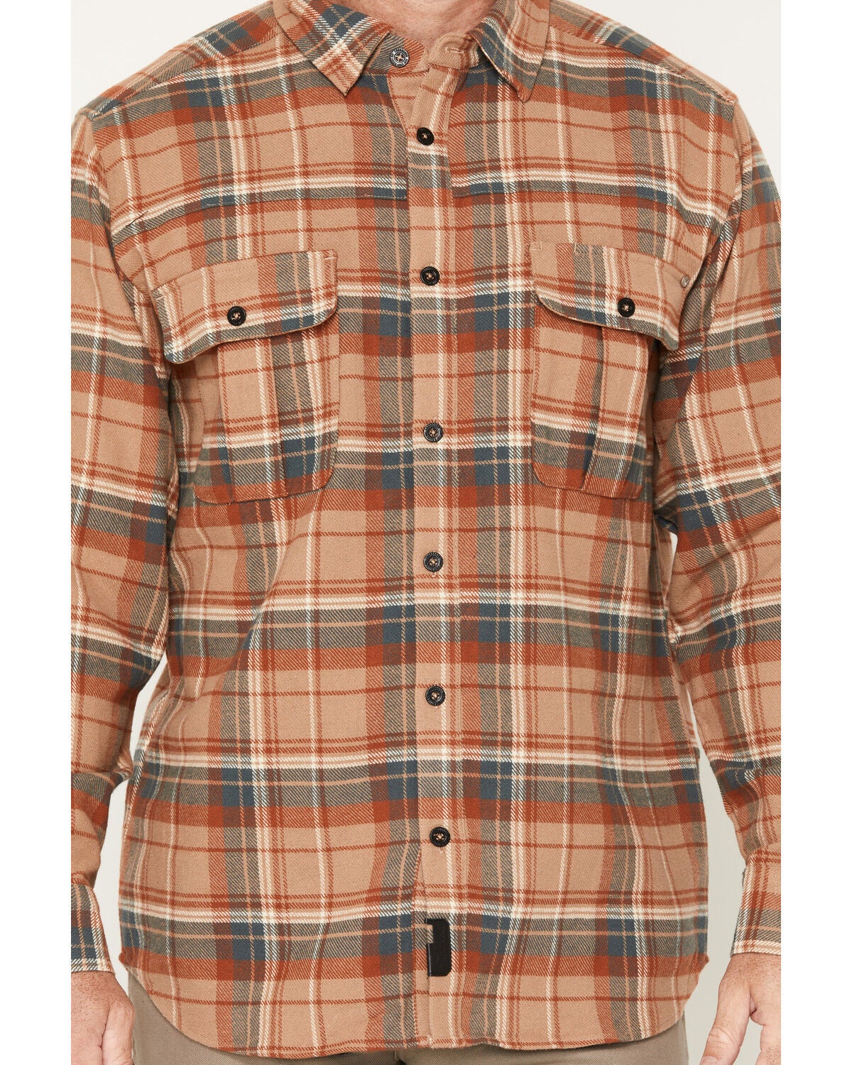Image #3 - Thorogood Men's Plaid Print Heavyweight Long Sleeve Button-Down Flannel Shirt, Blue, hi-res