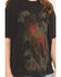 Image #3 - Wrangler X Lainey Wilson Girls' Watercolor Horse Short Sleeve Oversized Graphic Tee, Brown, hi-res
