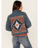 Image #1 - Idyllwind Women's Capri Beaded Back Denim Trucker Jacket, , hi-res