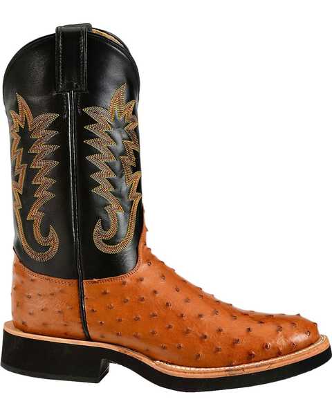 Image #3 - Justin Full Quill Ostrich Cowboy Boots - Round Toe, , hi-res