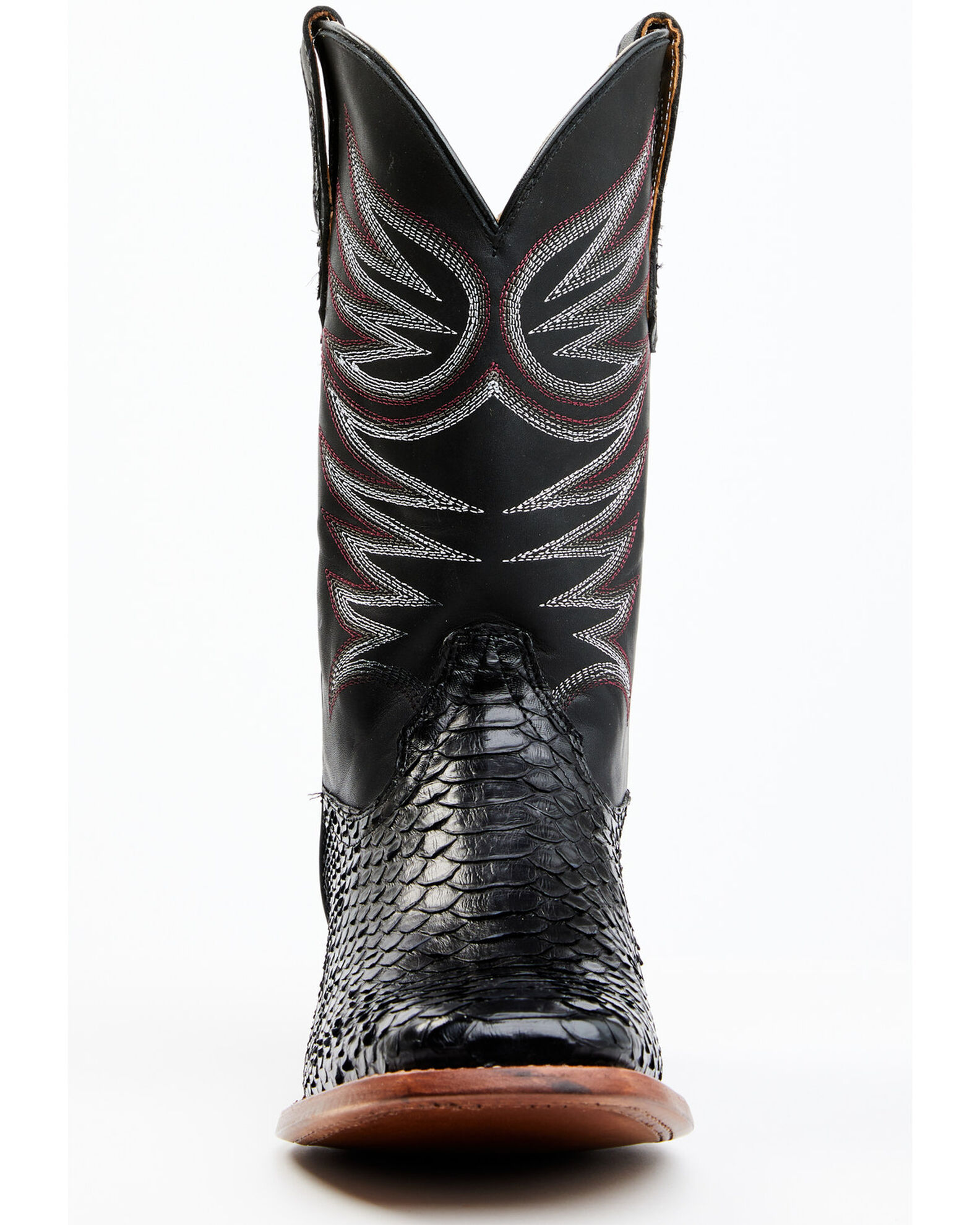 Image #4 - Cody James Men's Matte Python Exotic Western Boots - Broad Square Toe, Black, hi-res