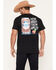 Image #1 - Men's Busch How About Them Apples Short Sleeve Graphic T-Shirt, Black, hi-res