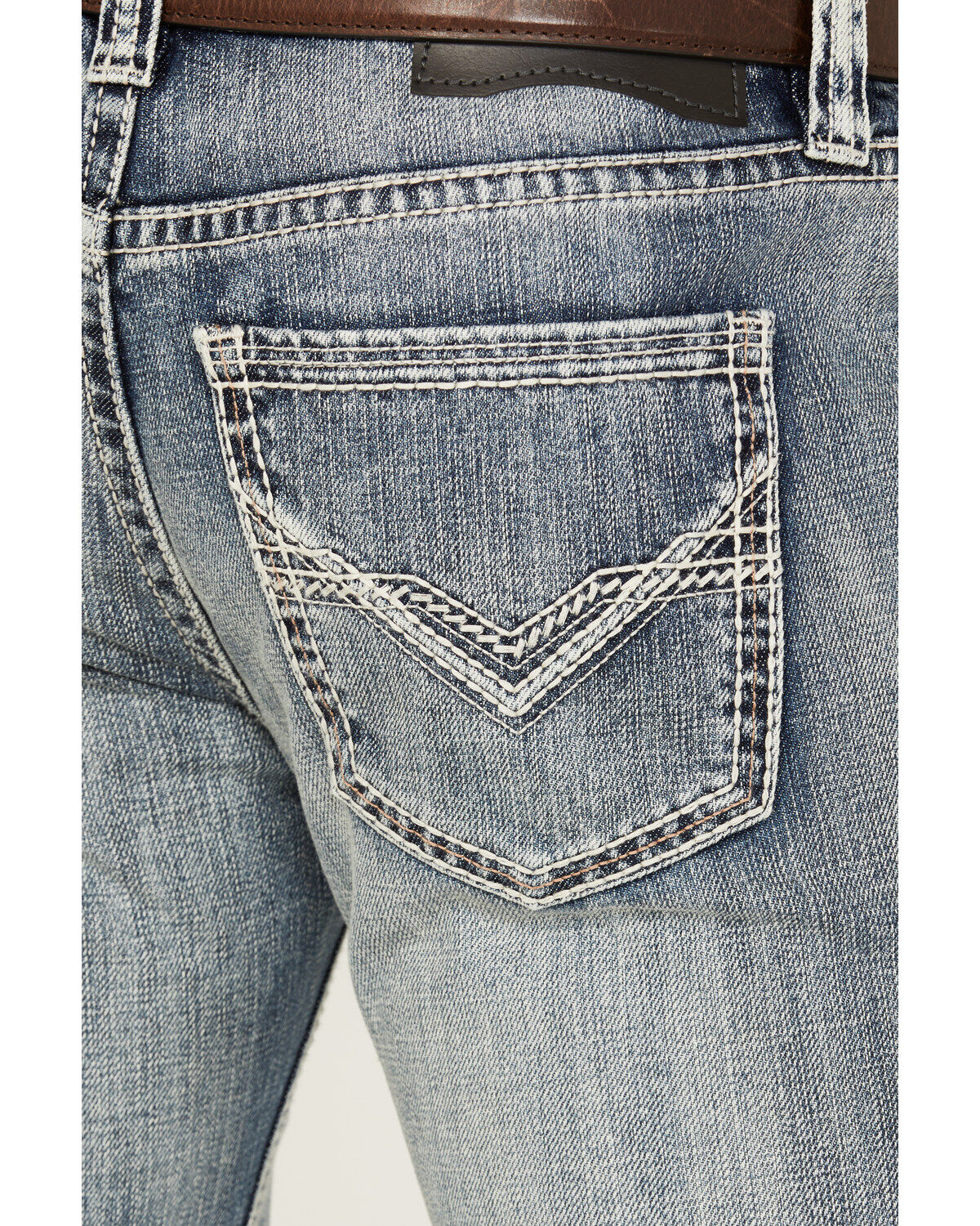 Product Name:  Rock & Roll Denim Men's Pistol Light Vintage Wash Stackable Bootcut Denim Jeans
