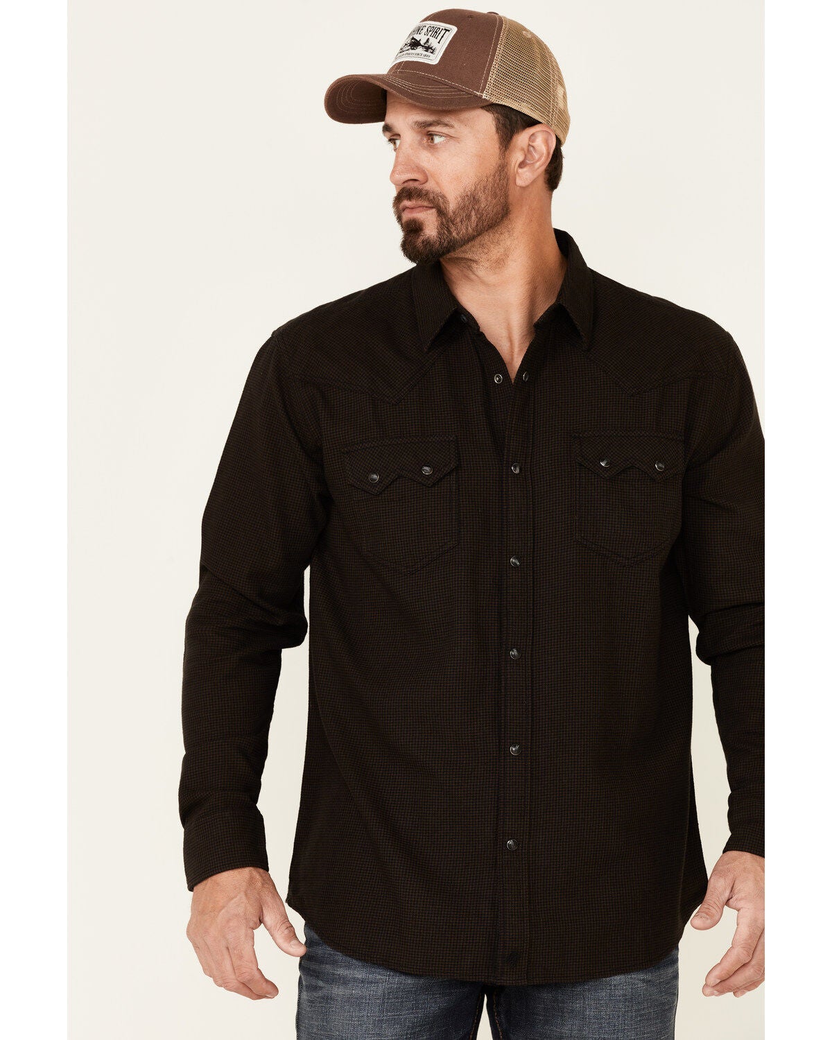 black button up shirt