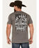 Buckwear Men's Belong To The Brave Short Sleeve Graphic T-Shirt, Charcoal, hi-res