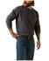 Ariat Men's Rebar FR Air Refinery Henley Long Sleeve Work Shirt - Big & Tall, Charcoal, hi-res