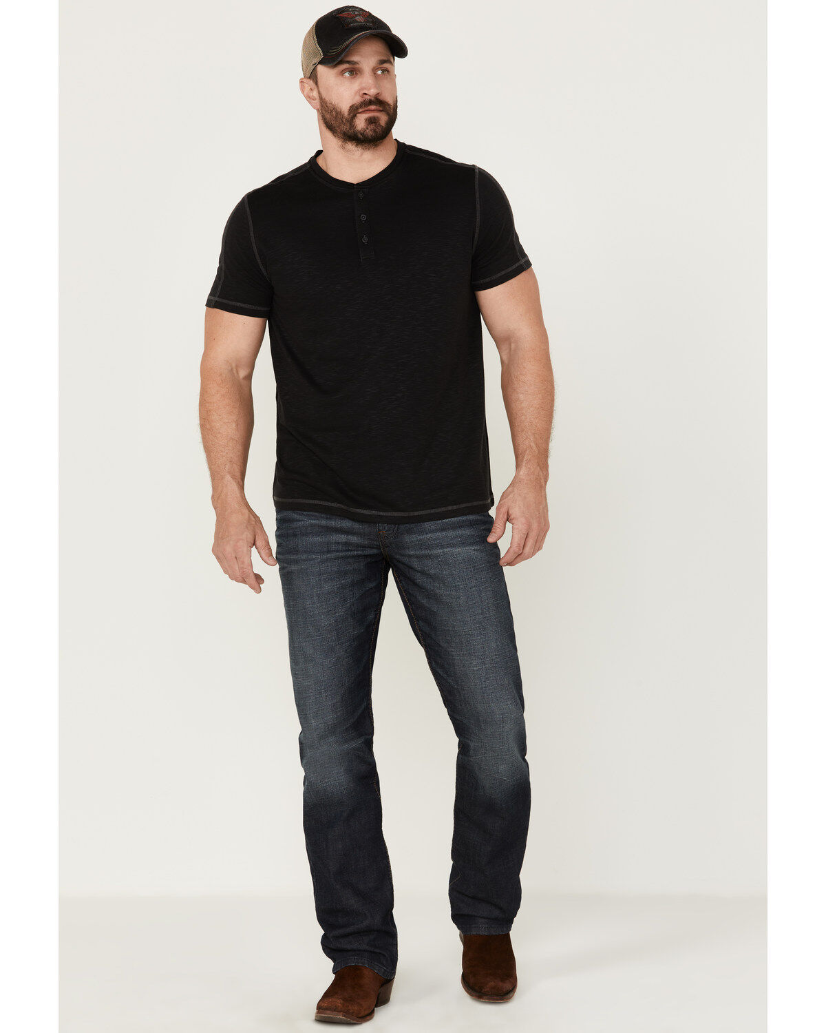 Image #2 - Flag & Anthem Men's Momentum Performance Slub Henley Short Sleeve T-Shirt, , hi-res