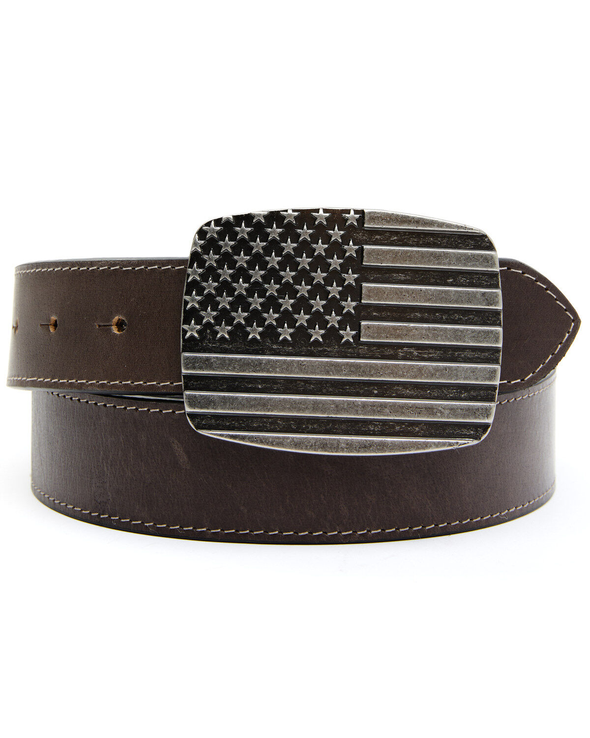 Image #1 - Cody James Men's Stars & Stripes Western Belt, Brown, hi-res
