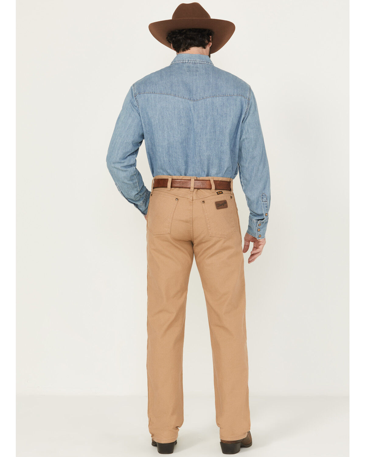 Image #3 - Wrangler Men's 47MWZ Tough Comfort Regular Fit Stretch Canvas Pants - Tall, Wheat, hi-res