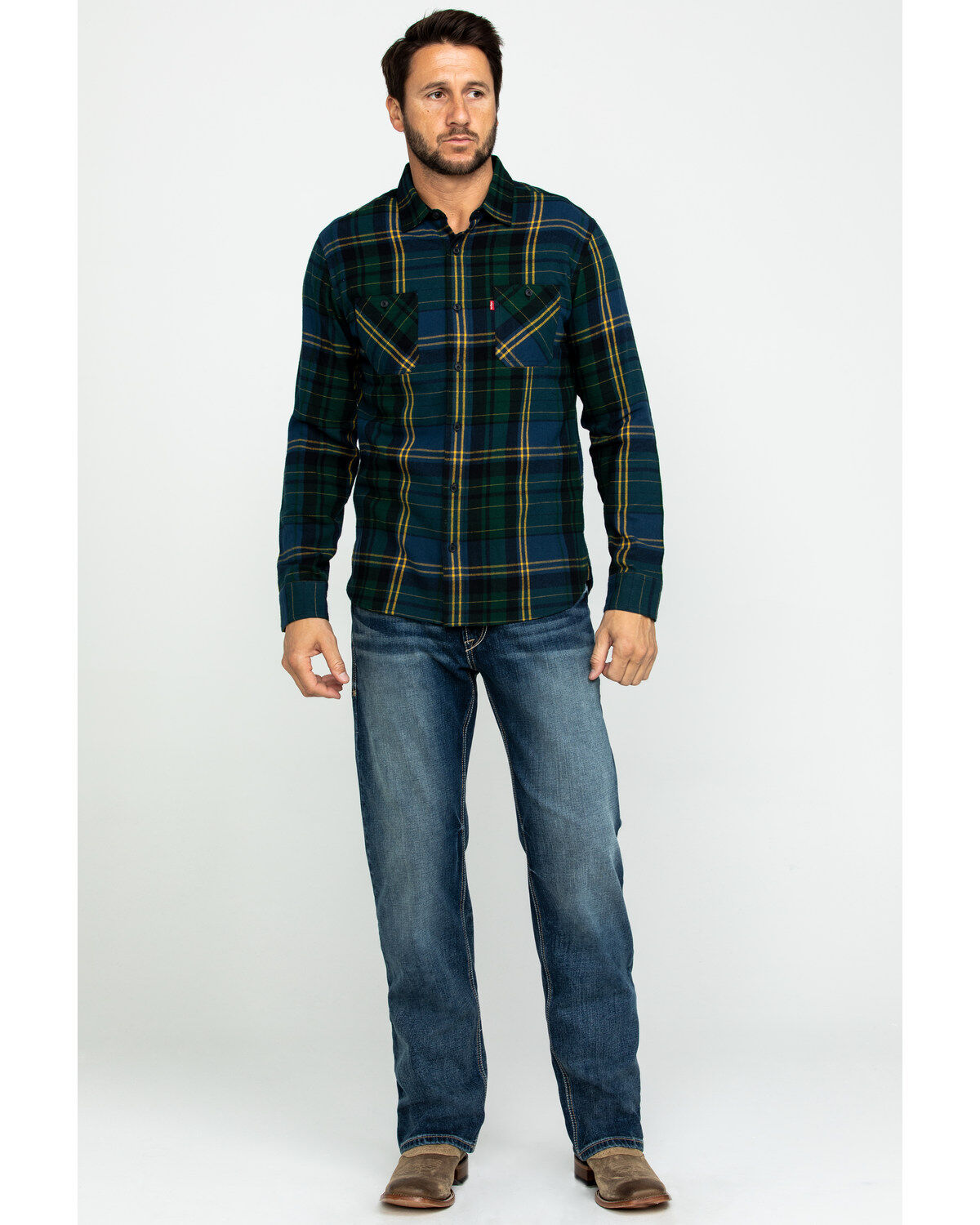 levi's plaid shirt mens