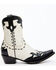Planet Cowboy Women's Wingtip Leather Western Boot - Snip Toe , Cream/black, hi-res