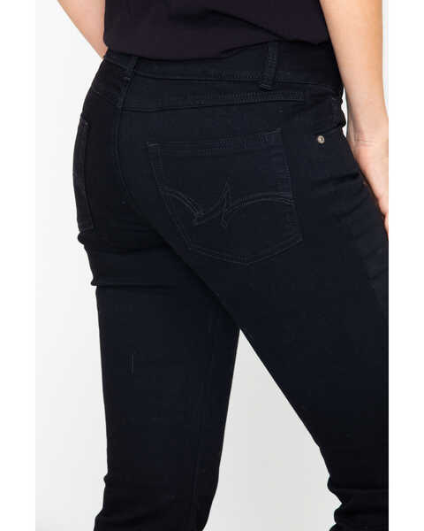 Image #5 - Wrangler Women's Black Mid Rise Bootcut Jeans, Black, hi-res