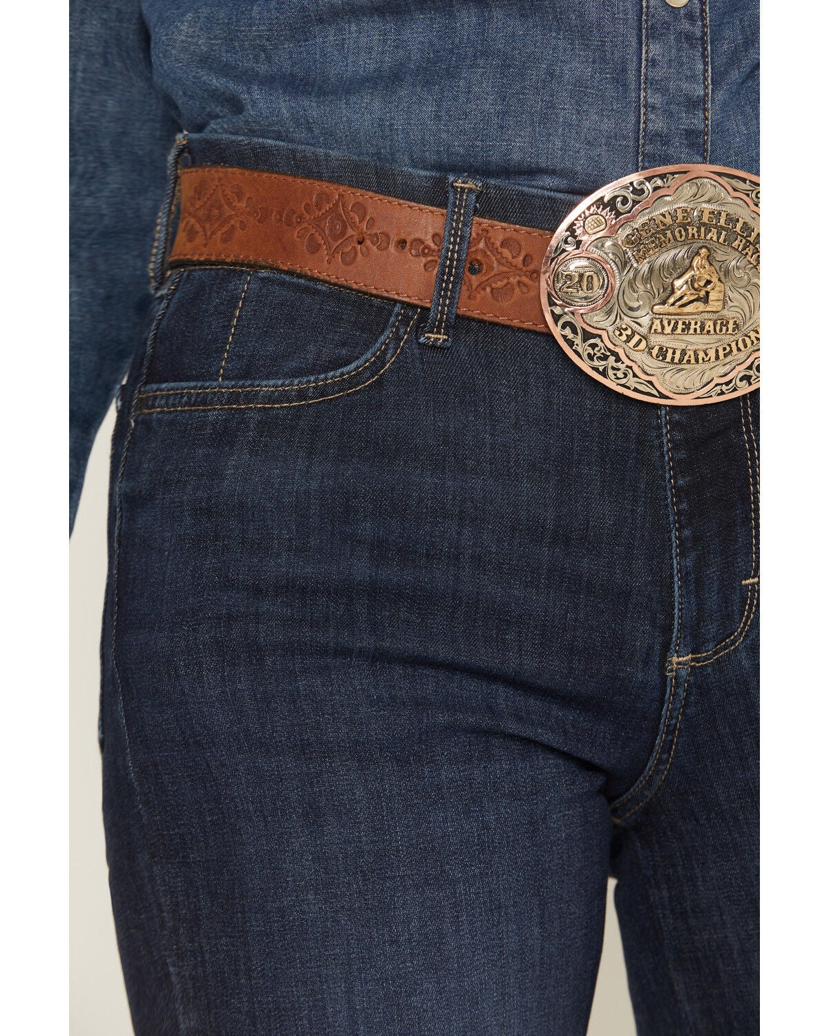 Image #2 - Wrangler Women's Bespoke Alexandrea Dark Wash High Rise Trouser Stretch Denim Jeans, Dark Wash, hi-res