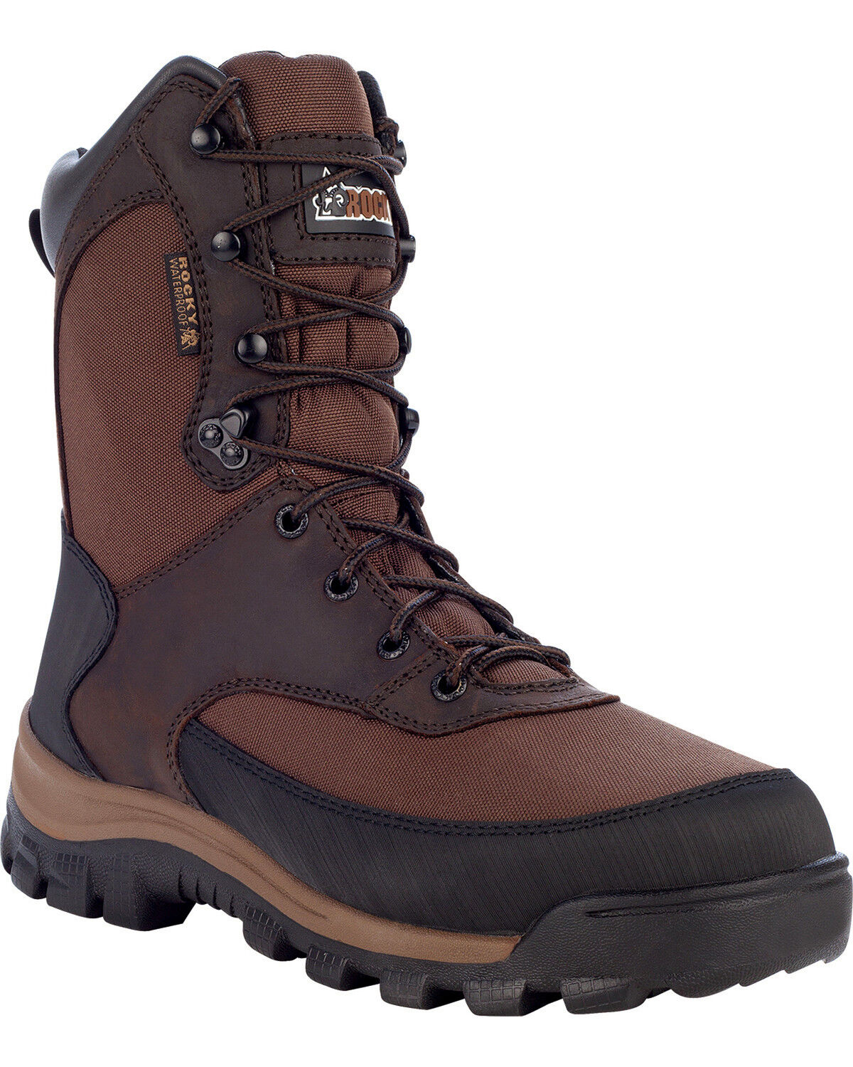 Image #1 - Rocky Core Waterproof Insulated Outdoor Boots - Round Toe, Brown, hi-res