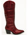 Image #2 - Azalea Wang Women's Driven Tall Western Boots - Snip Toe, Red, hi-res