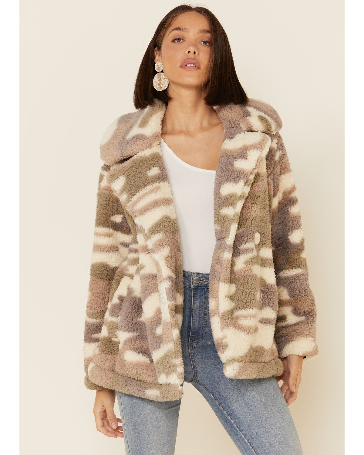Z Supply Pippa Camo Coat Women's- Bone