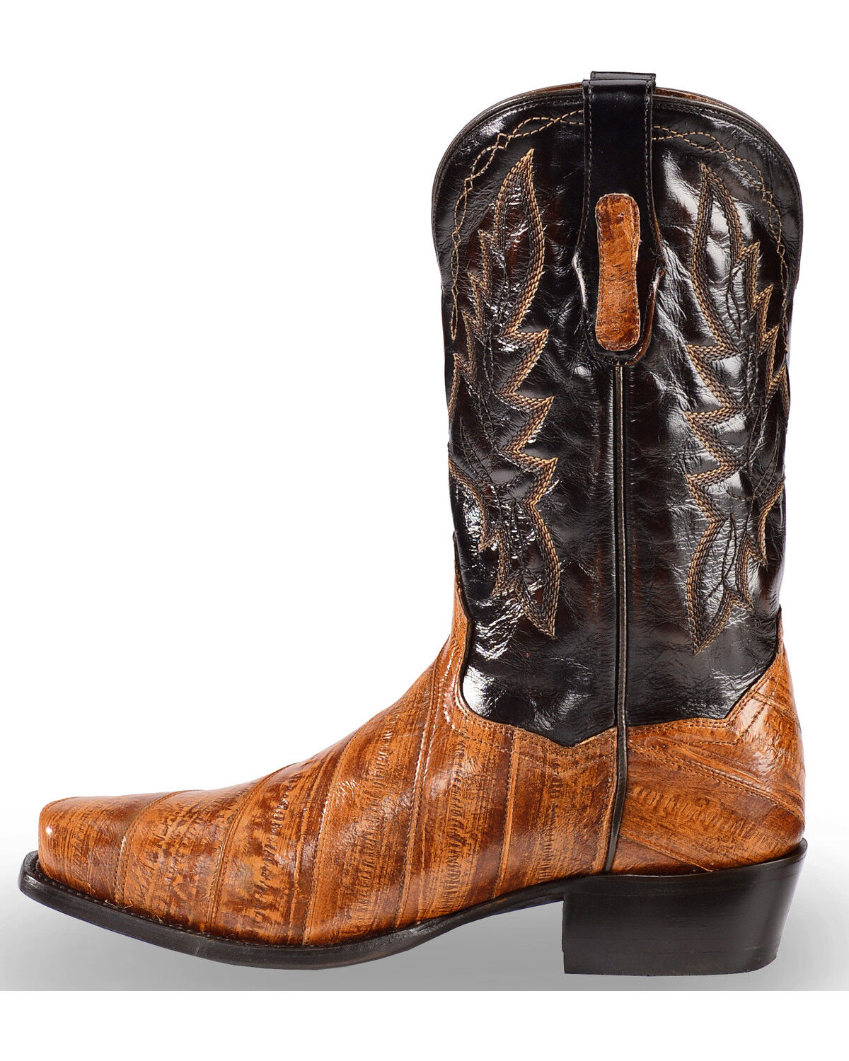 Image #3 - Dan Post Men's Two Tone Eel Cowboy Boots - Square Toe, , hi-res
