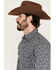 Image #2 - Wrangler Retro Men's Floral Print Long Sleeve Snap Western Shirt - Tall, Navy, hi-res