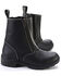 Image #2 - Milwaukee Leather Women's Dual Zipper Motorcycle Boots - Round Toe, Black, hi-res