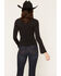 Image #4 - Idyllwind Women's Picot Trim Long Sleeve Top, Black, hi-res
