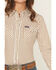 Image #3 - Wrangler Retro Women's Vertical Striped Long Sleeve Snap Western Shirt, Brown, hi-res