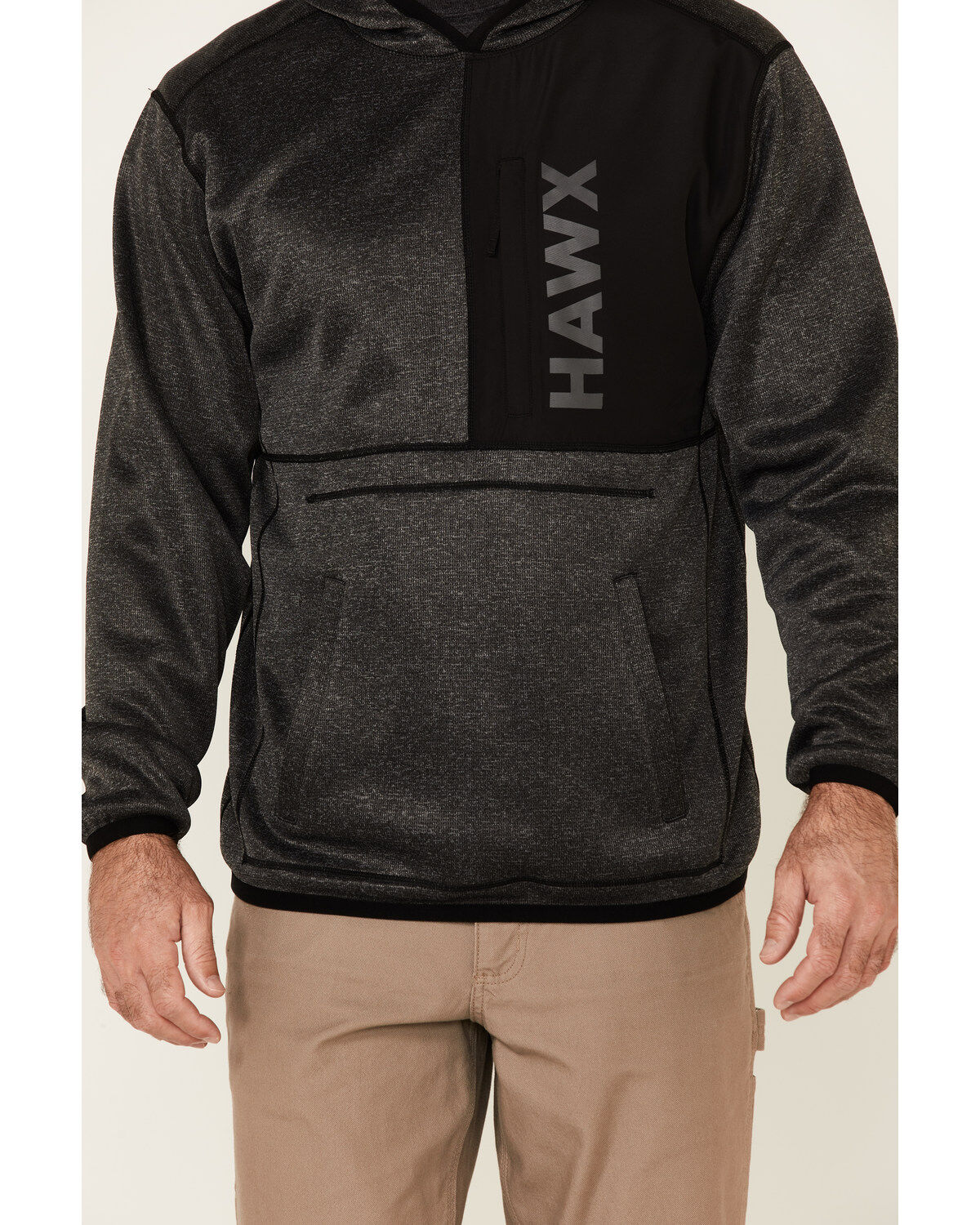 Image #3 - Hawx Men's Solano Reversible Thermal Fleece-Lined Hooded Work Sweatshirt, Black, hi-res