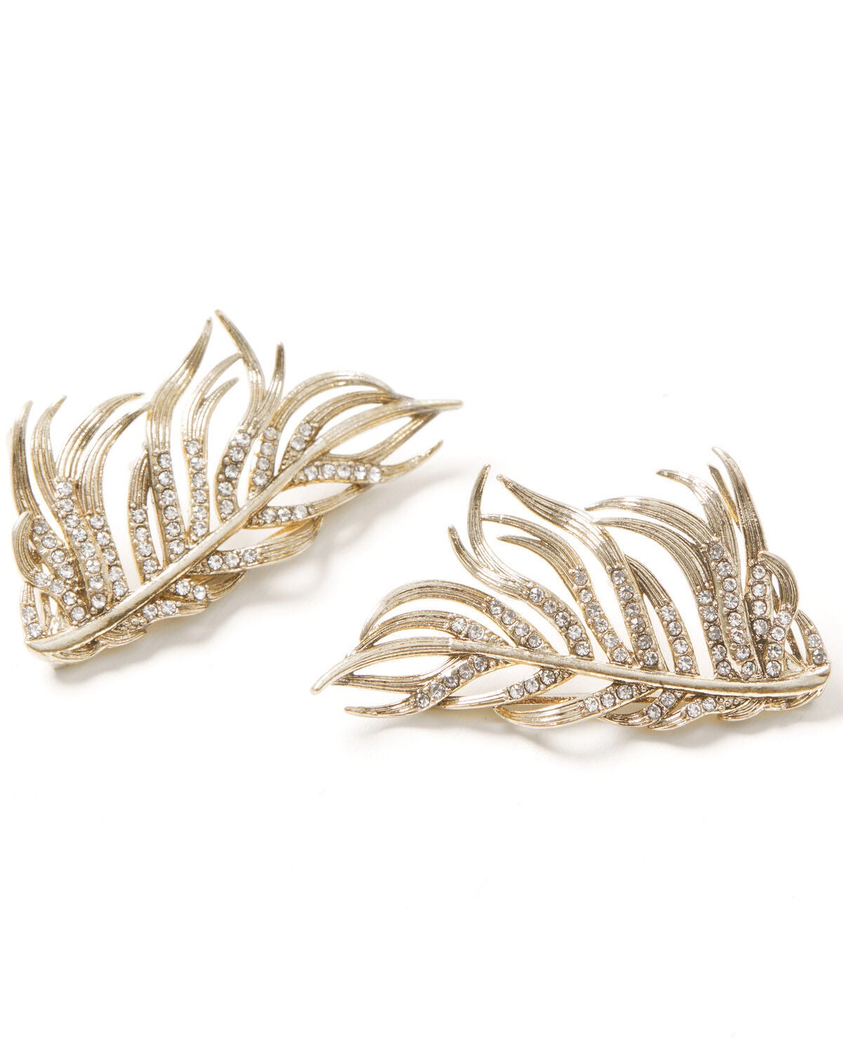 Image #1 - Lainey Wilson Women's Feather Collar Clips, Gold, hi-res