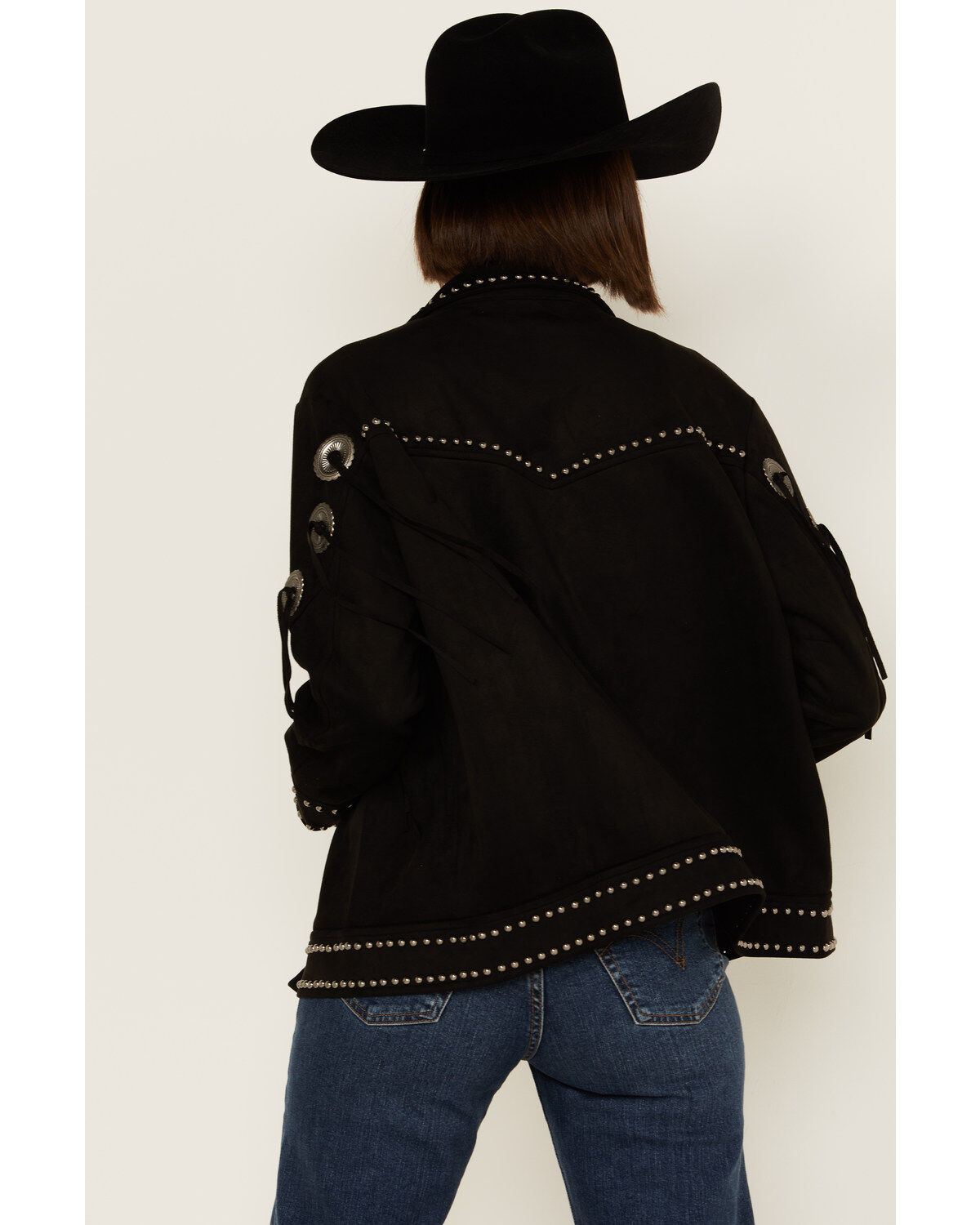 Image #4 - Vocal Women's Concho Studded Fringe Jacket, , hi-res