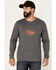 Image #1 - Columbia Men's Tech Trail Graphic Long Sleeve T-Shirt, Grey, hi-res