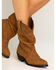 Image #2 - Shyanne Women's Brown Slouch Western Boots - Medium Toe, , hi-res