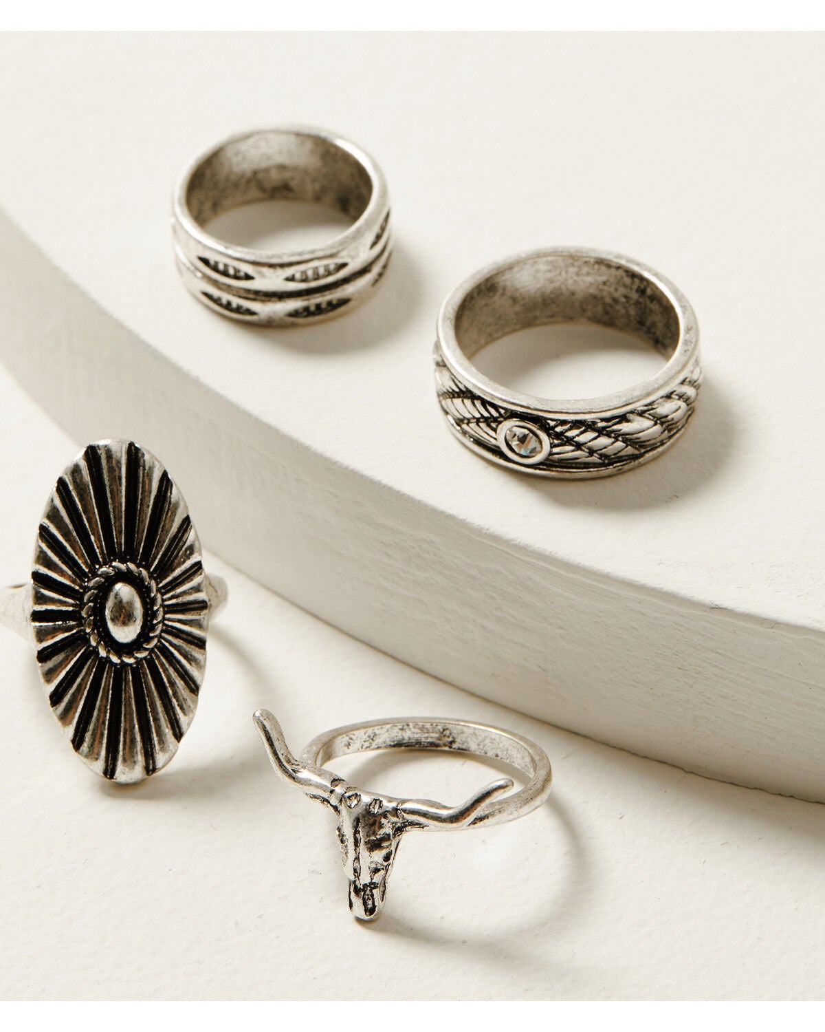 Idyllwind Women's Silver Catalina 5-piece Ring Set, Silver, hi-res