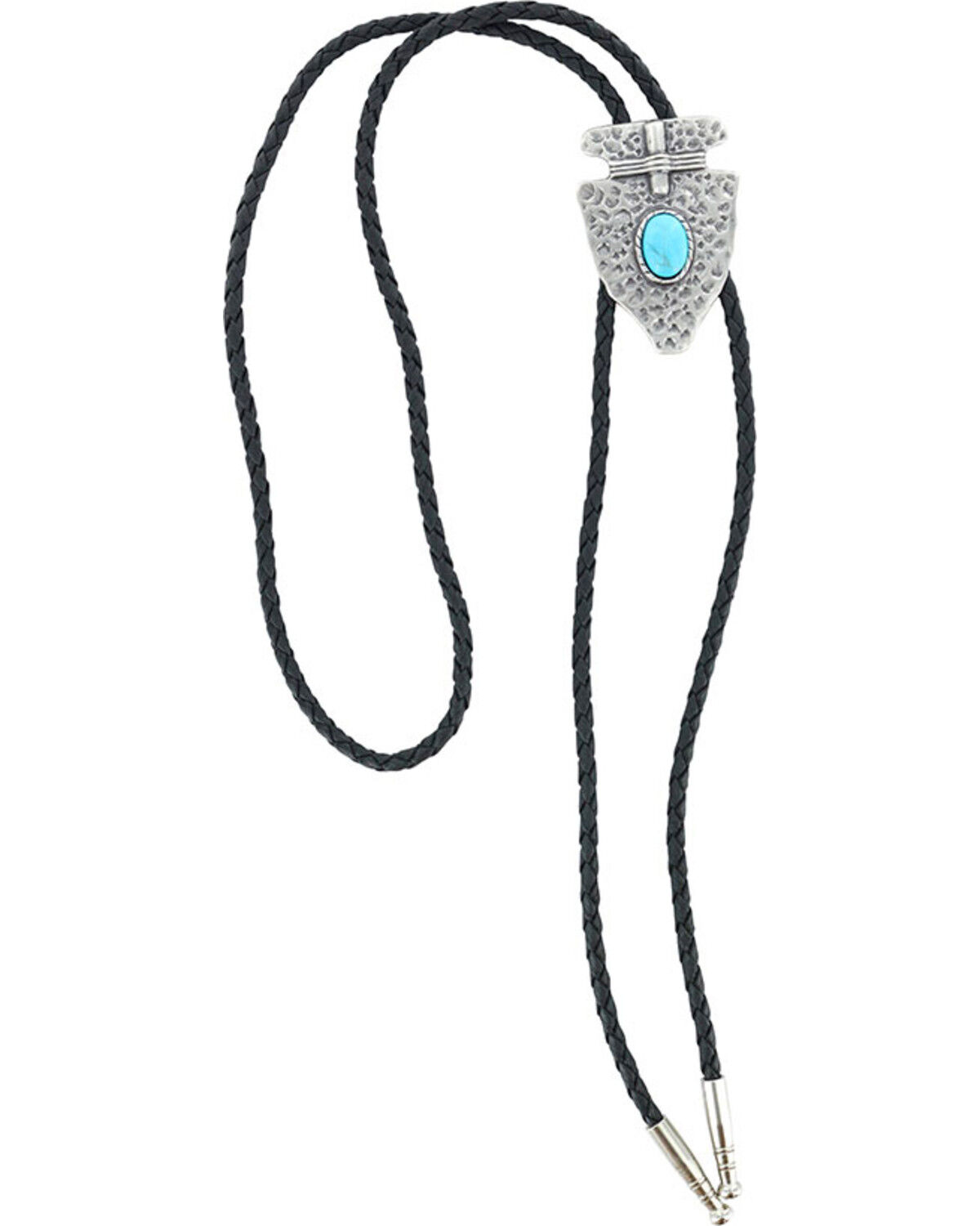 Image #1 - Cody James® Men's Native Arrow Bolo Tie, Silver, hi-res