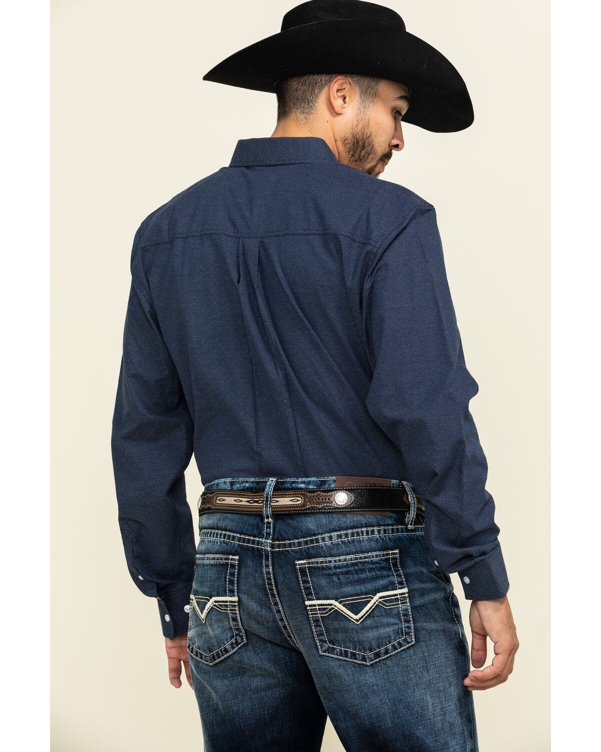 Image #2 - Cody James Core Men's Space Cowboy Geo Print Long Sleeve Western Shirt - Tall, , hi-res