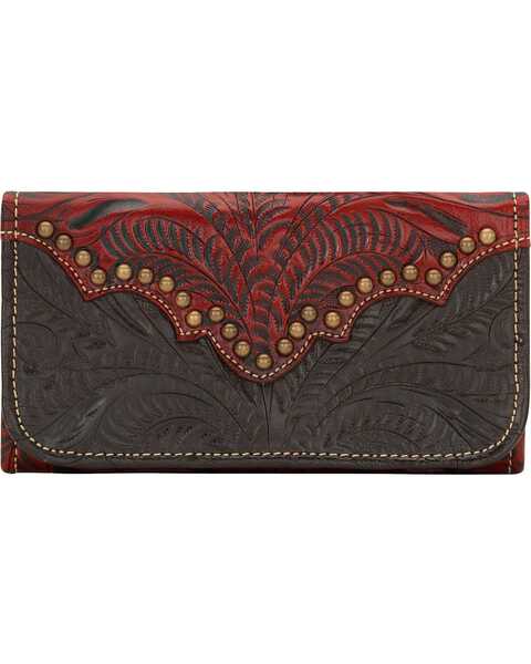 American West Annie's Secret Tri-fold Wallet, Crimson, hi-res