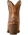 Image #3 - Ariat Women's Chandler Distressed Western Booties - Snip Toe, Brown, hi-res