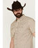 Image #2 - Moonshine Spirit Men's Spurs Floral Striped Short Sleeve Snap Western Shirt, Cream, hi-res