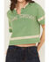 Image #3 - Cleo + Wolf Women's Emmett Homegrown Relaxed Fit Varsity Tee, Green, hi-res