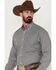 Image #2 - Ariat Men's Iver Floral Print Wrinkle Free Long Sleeve Button Down Shirt, Green, hi-res