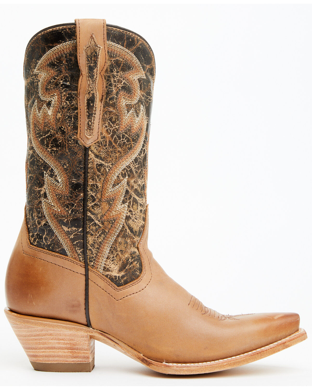 Image #2 - Dan Post Women's 11" Tria Western Boots - Snip Toe, Tan, hi-res
