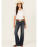 Image #3 - Ariat Women's Sonia Dark Wash Mid Rise Bootcut Stretch Denim Jeans, Dark Wash, hi-res